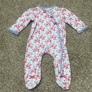 Floral Footie Sleep and Play Onesie